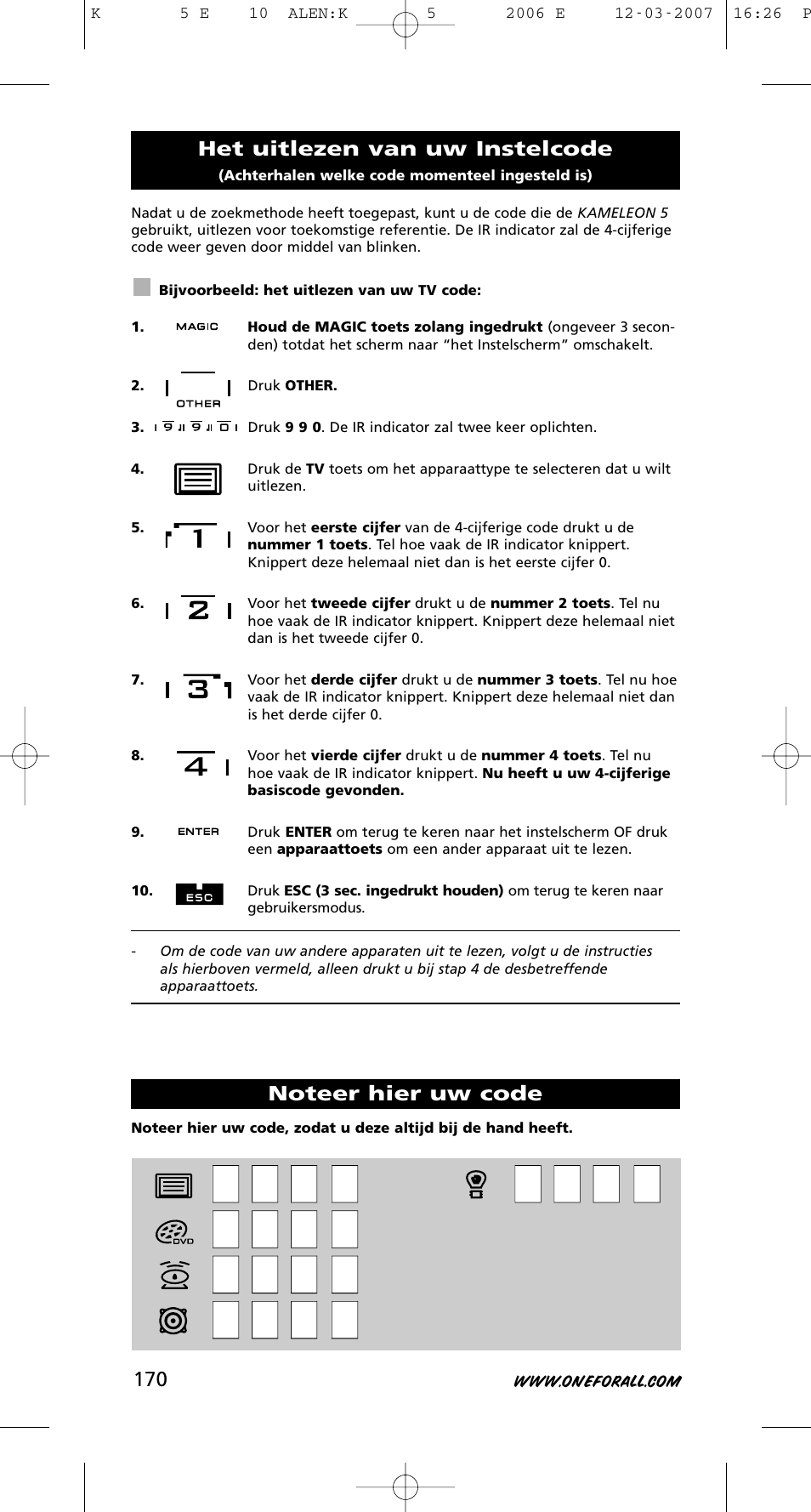 One for All KAMELEON 5 User Manual | Page 171 / 293