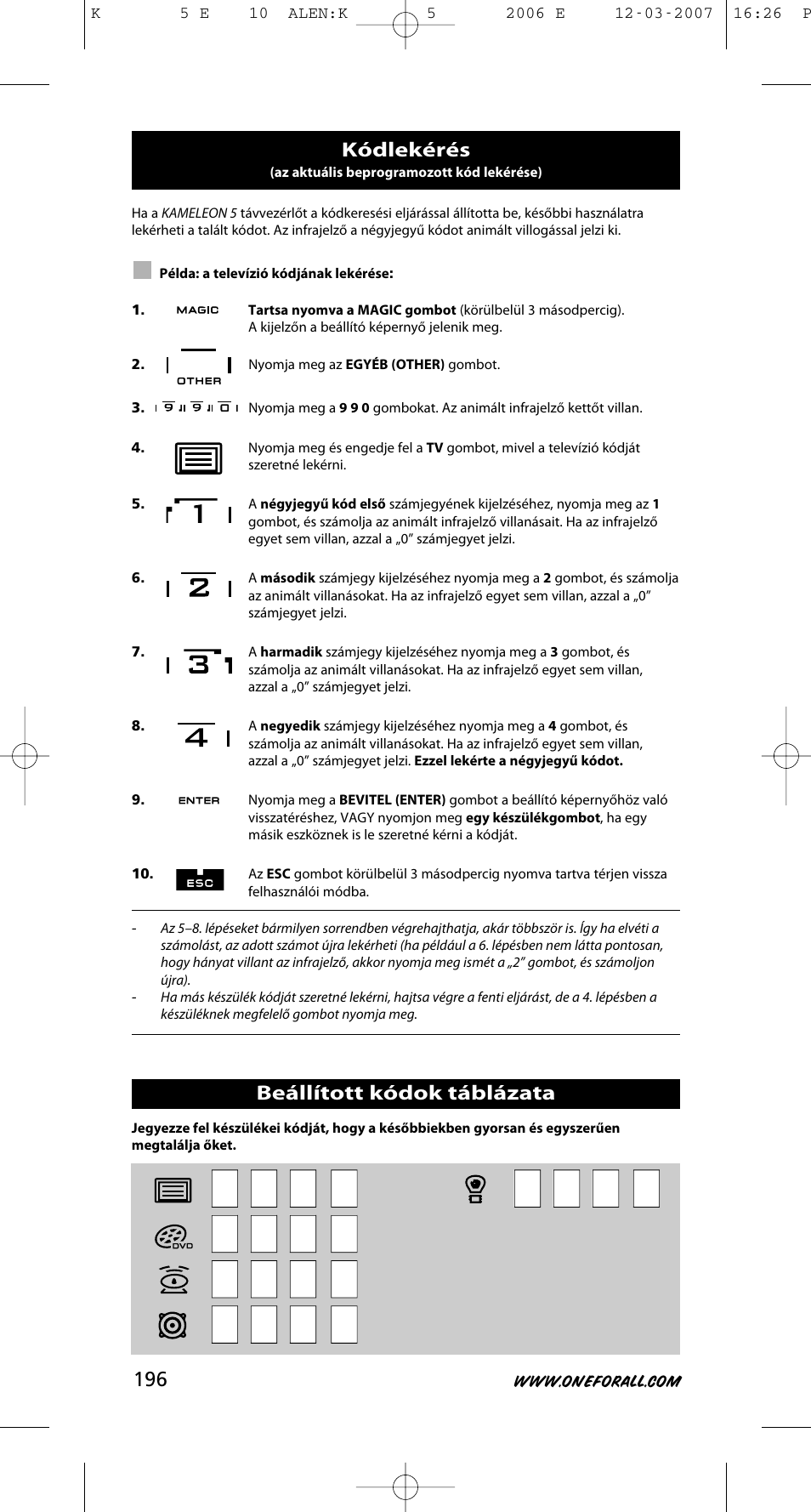 One for All KAMELEON 5 User Manual | Page 197 / 293