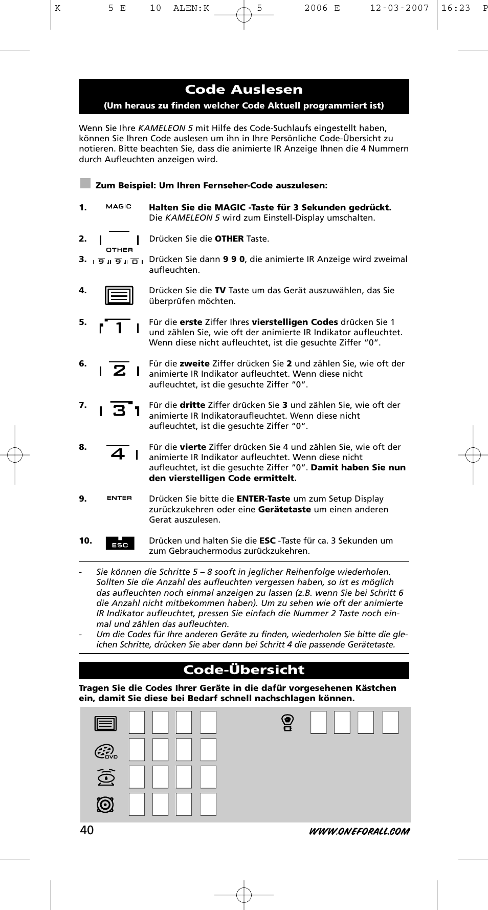 One for All KAMELEON 5 User Manual | Page 41 / 293