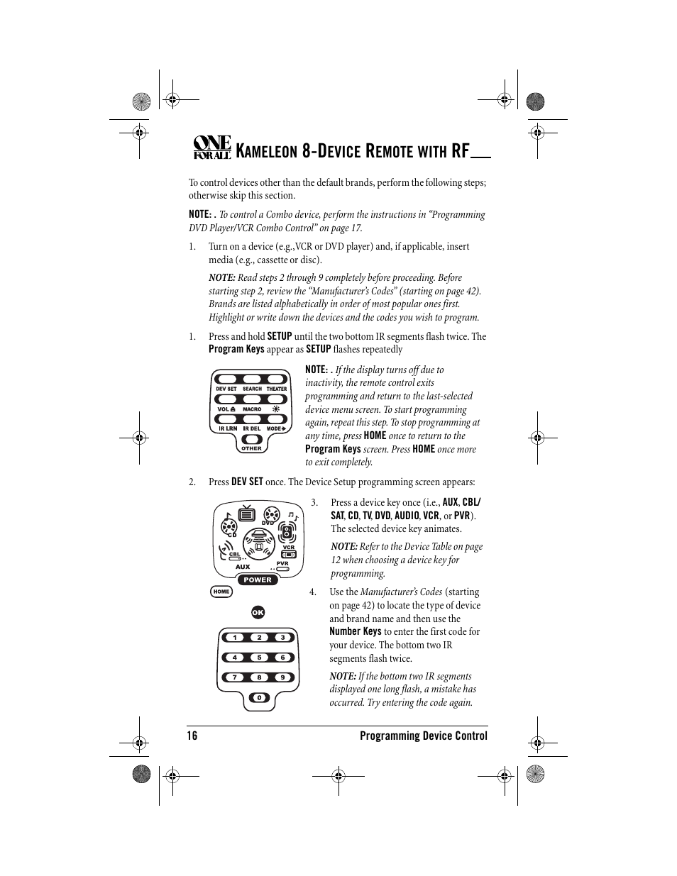 Ameleon, Evice, Emote | With | One for All Kameleon URC-9964B00 User Manual | Page 16 / 68