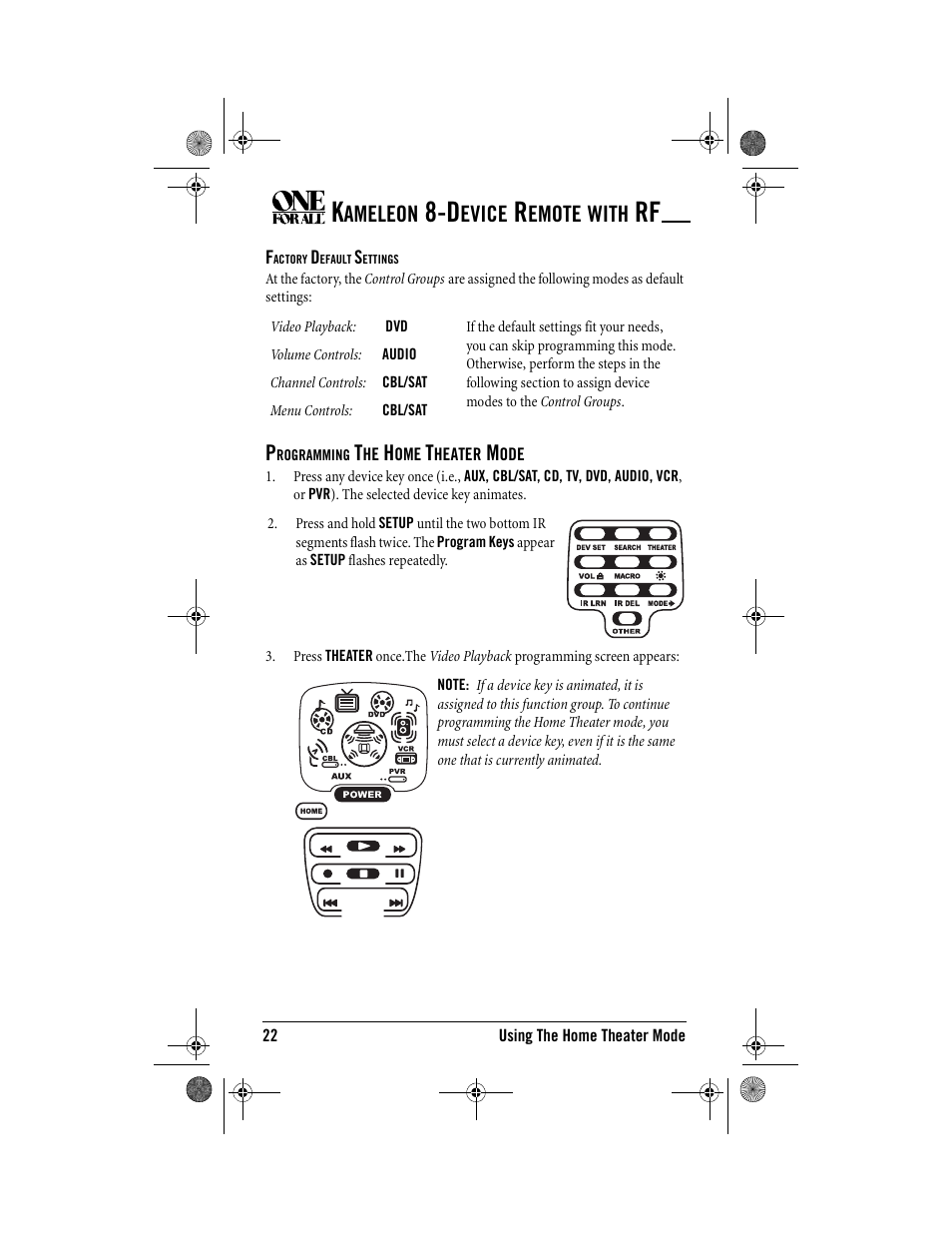 Ameleon, Evice, Emote | With | One for All Kameleon URC-9964B00 User Manual | Page 22 / 68