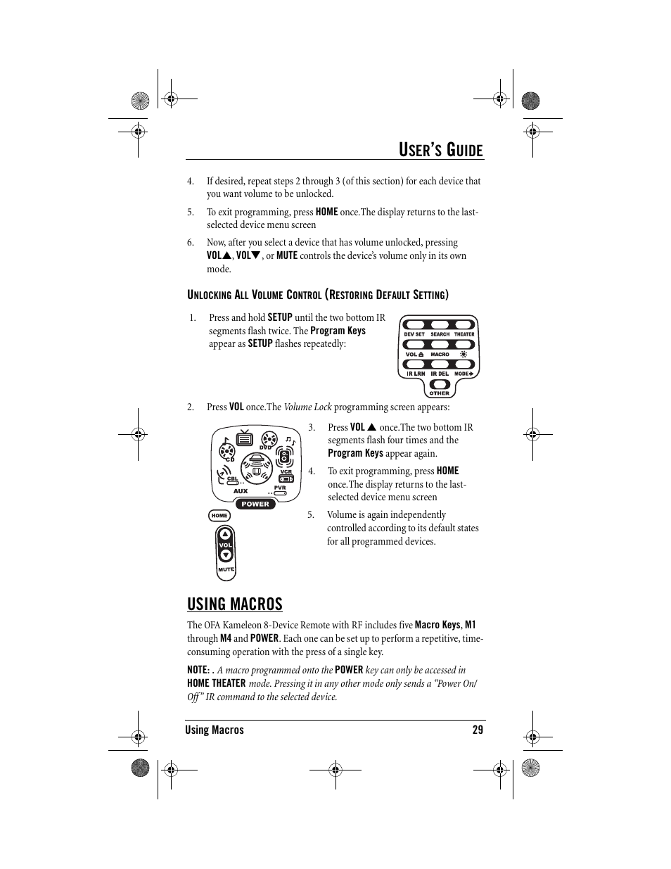 Using macros, Uide | One for All Kameleon URC-9964B00 User Manual | Page 29 / 68