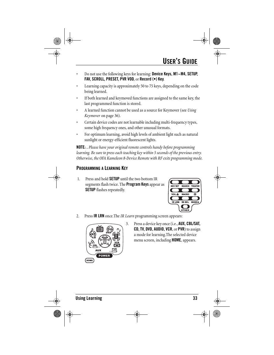 Uide | One for All Kameleon URC-9964B00 User Manual | Page 33 / 68