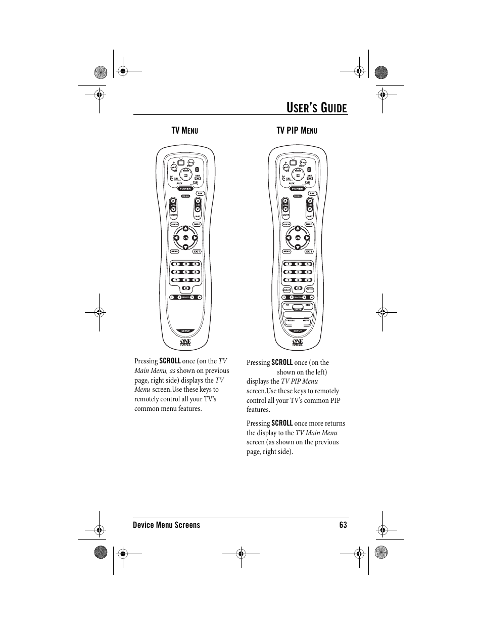 Uide | One for All Kameleon URC-9964B00 User Manual | Page 63 / 68