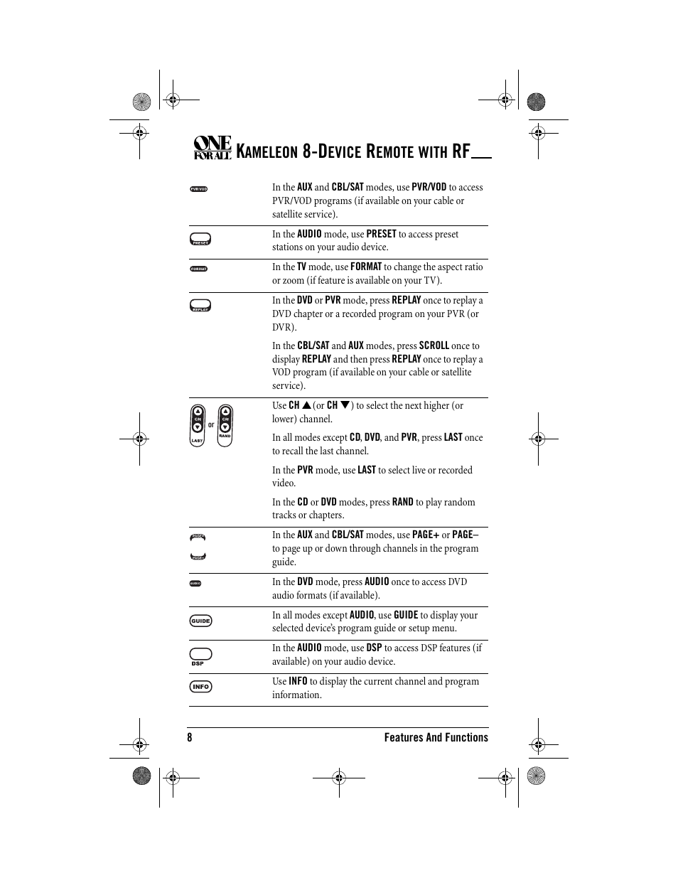 Ameleon, Evice, Emote | With | One for All Kameleon URC-9964B00 User Manual | Page 8 / 68