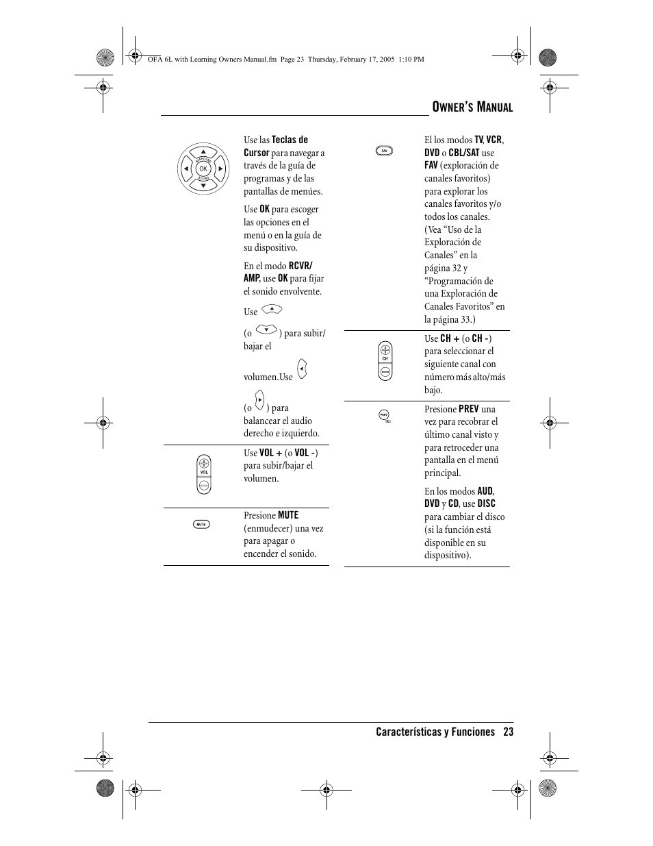 One for All 6-Device Universal Remote User Manual | Page 24 / 42