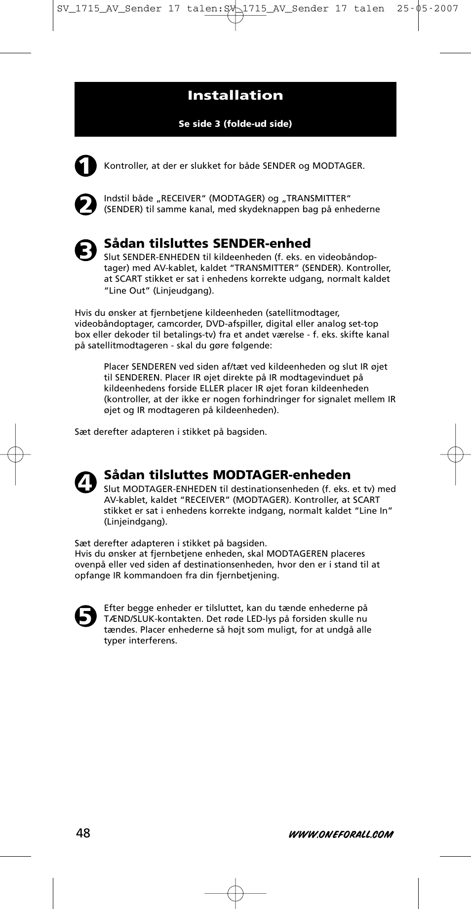 One for All SV-1718 User Manual | Page 48 / 110