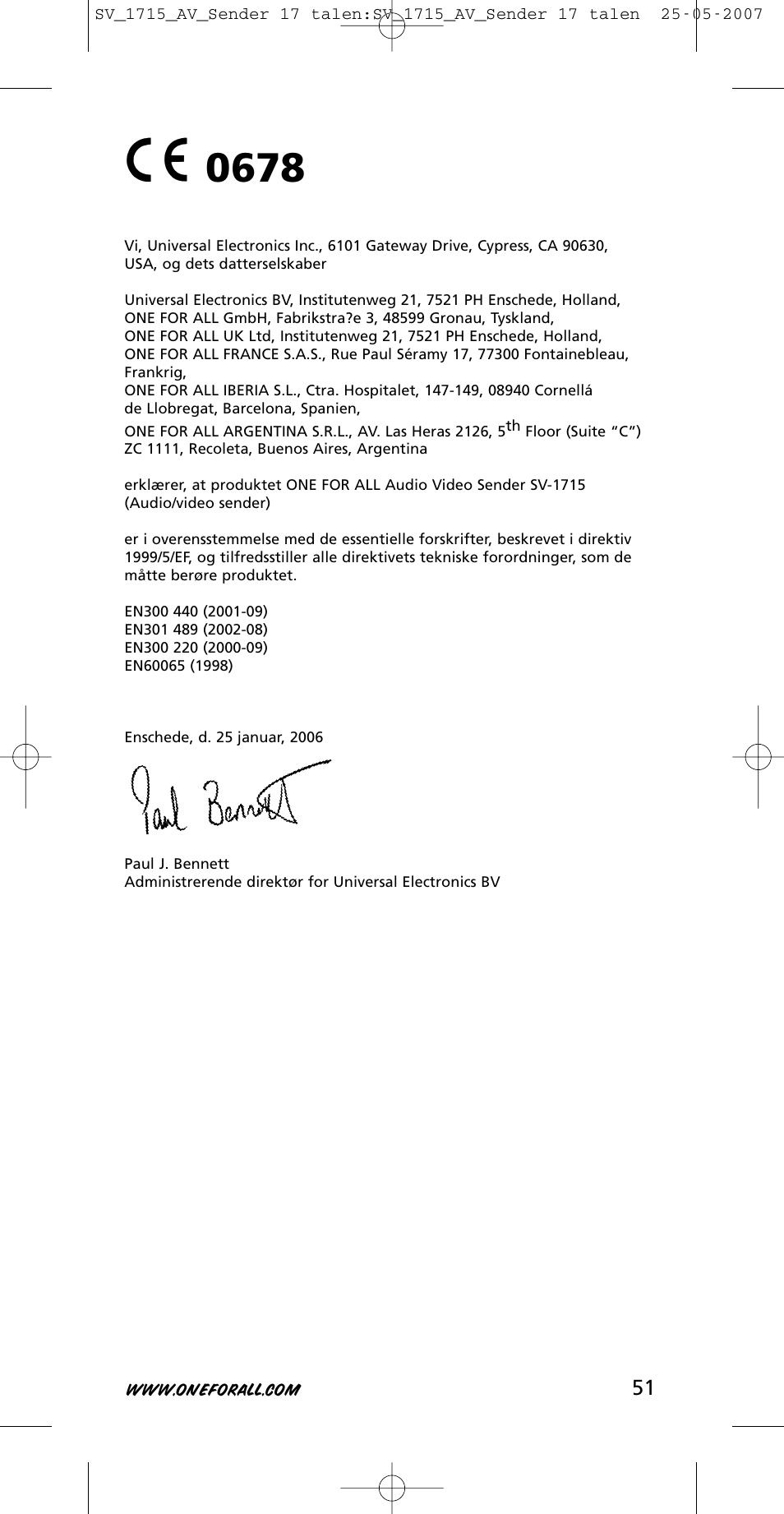 One for All SV-1718 User Manual | Page 51 / 110