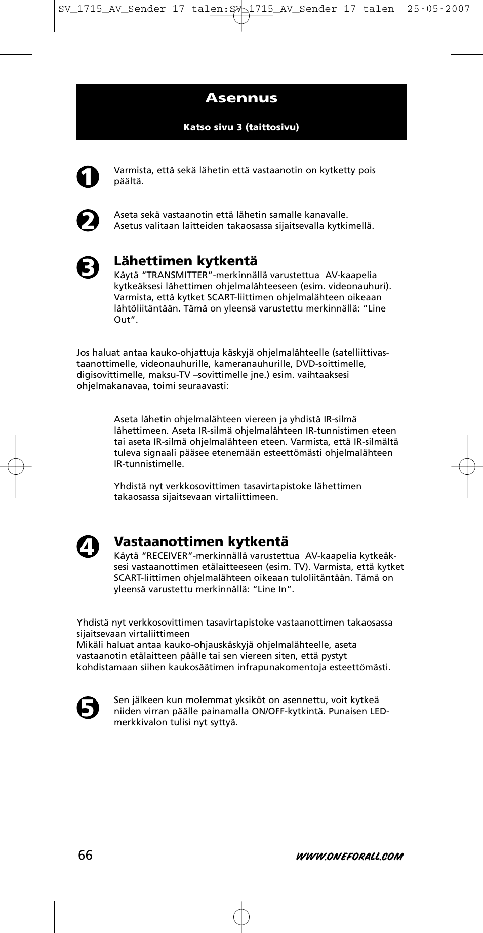 One for All SV-1718 User Manual | Page 66 / 110