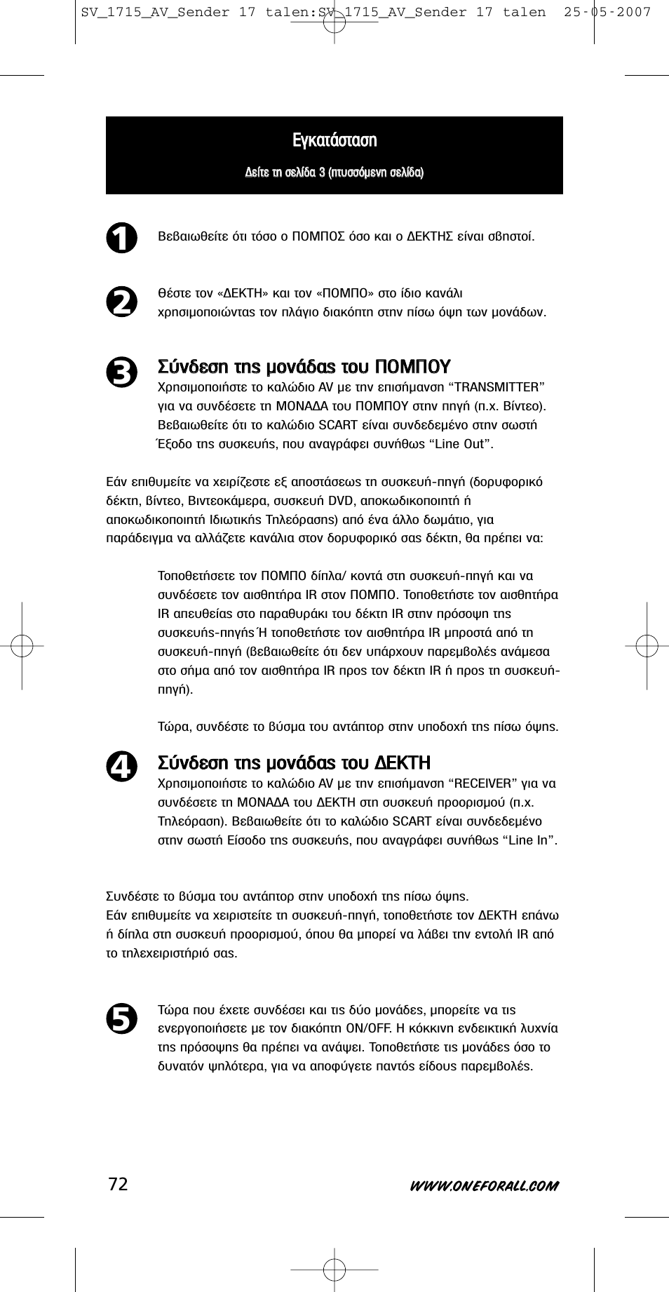 One for All SV-1718 User Manual | Page 72 / 110