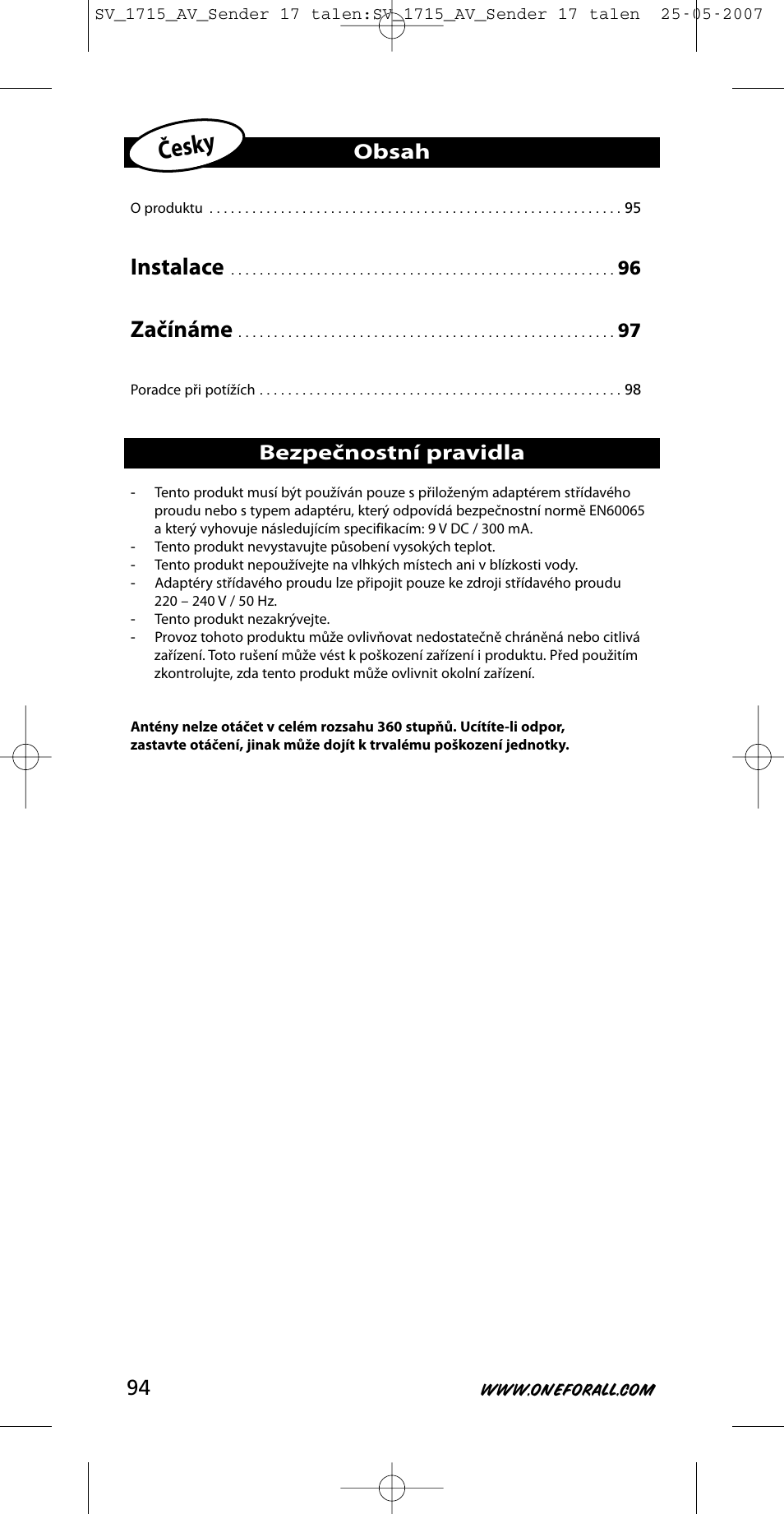 One for All SV-1718 User Manual | Page 94 / 110