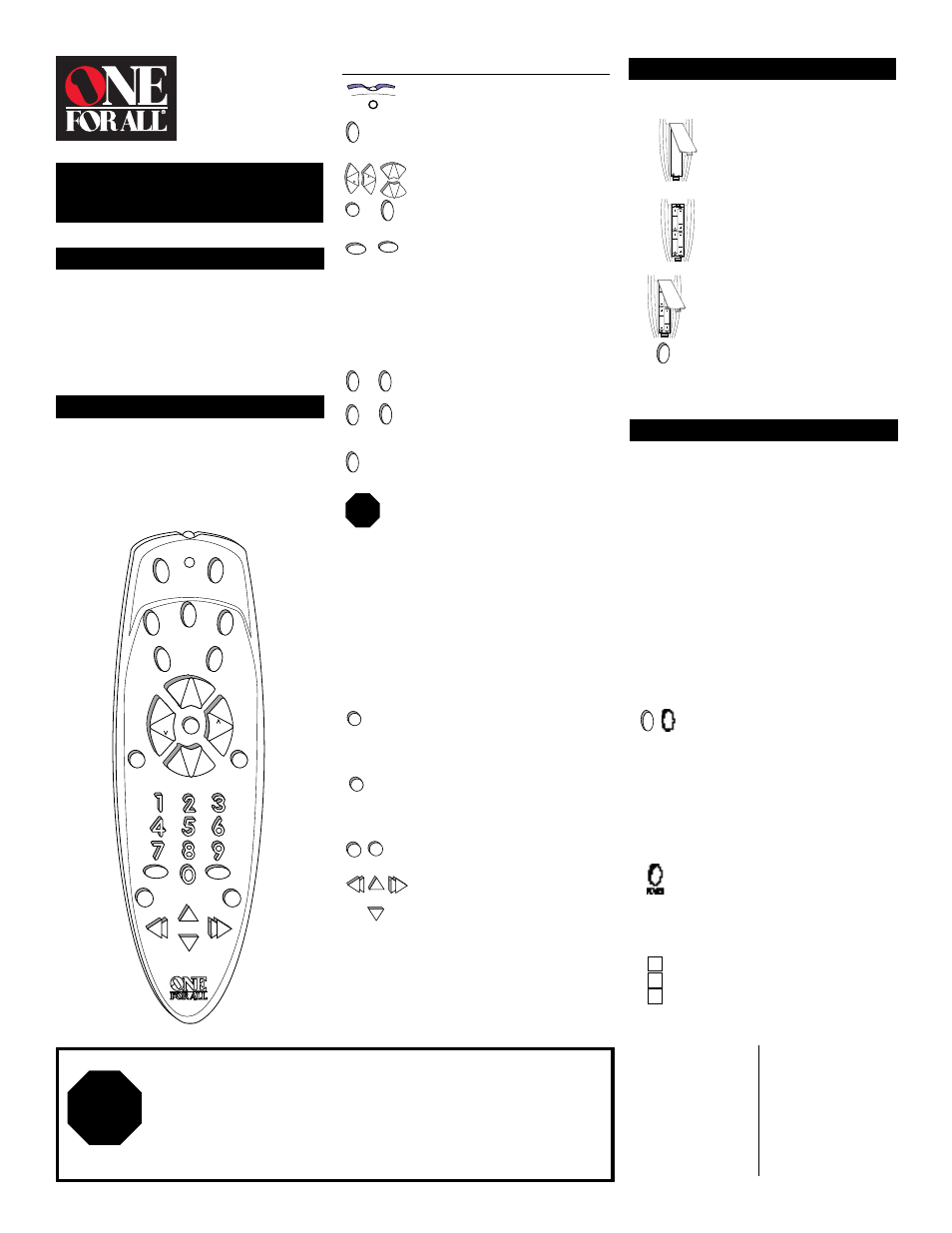 One for All EASY 4 URC 4063 User Manual | 7 pages