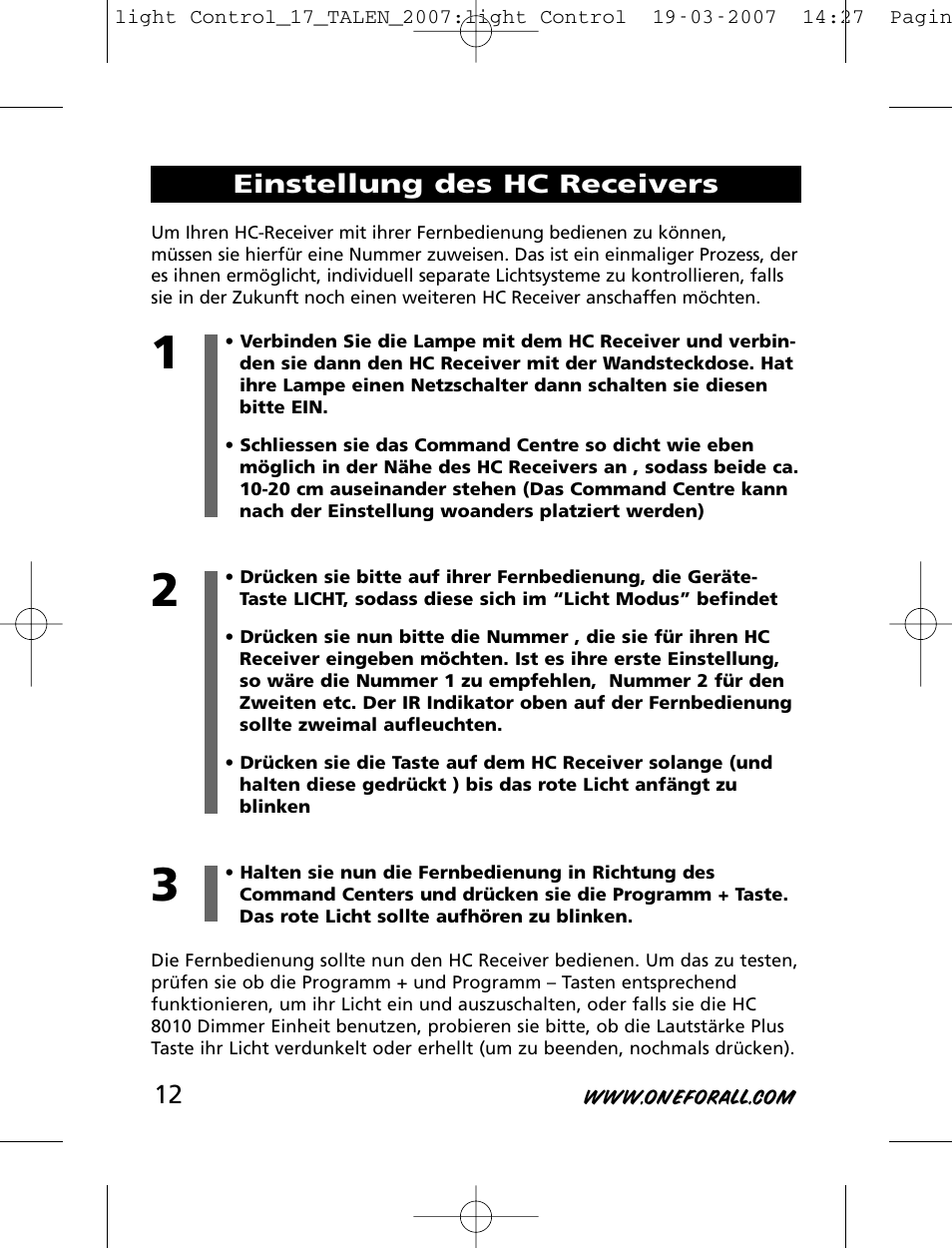 One for All HC-8000 User Manual | Page 12 / 114