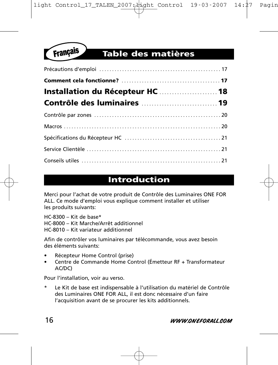 One for All HC-8000 User Manual | Page 16 / 114