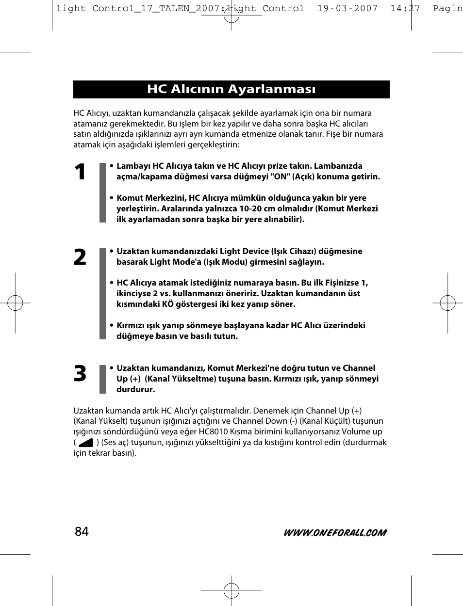 One for All HC-8000 User Manual | Page 84 / 114