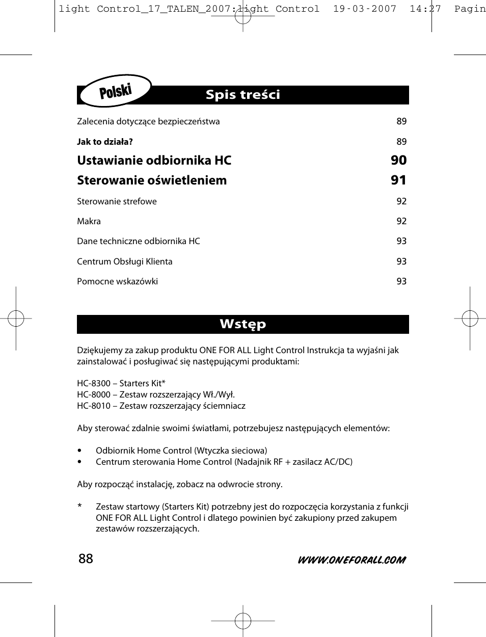 One for All HC-8000 User Manual | Page 88 / 114