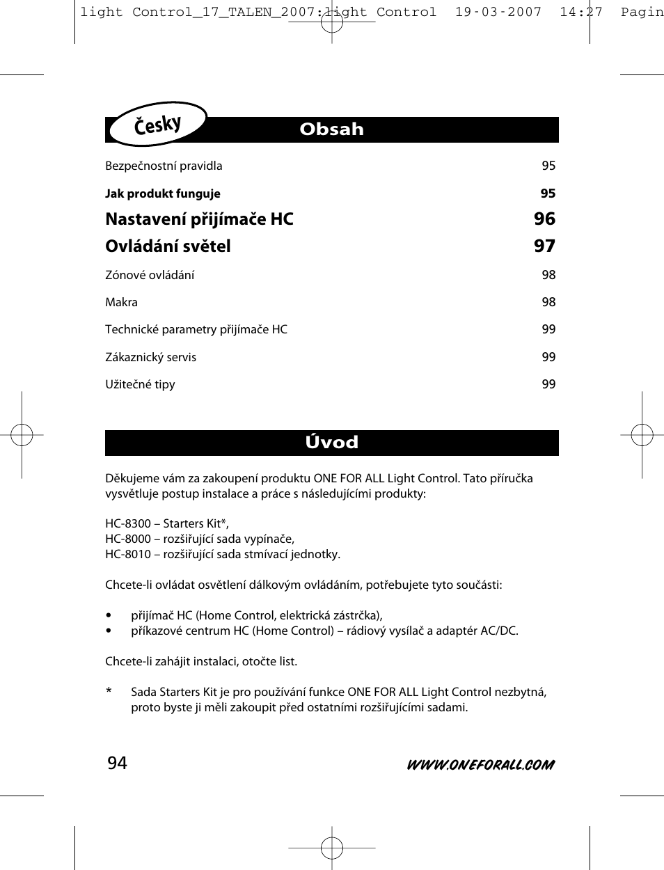 One for All HC-8000 User Manual | Page 94 / 114