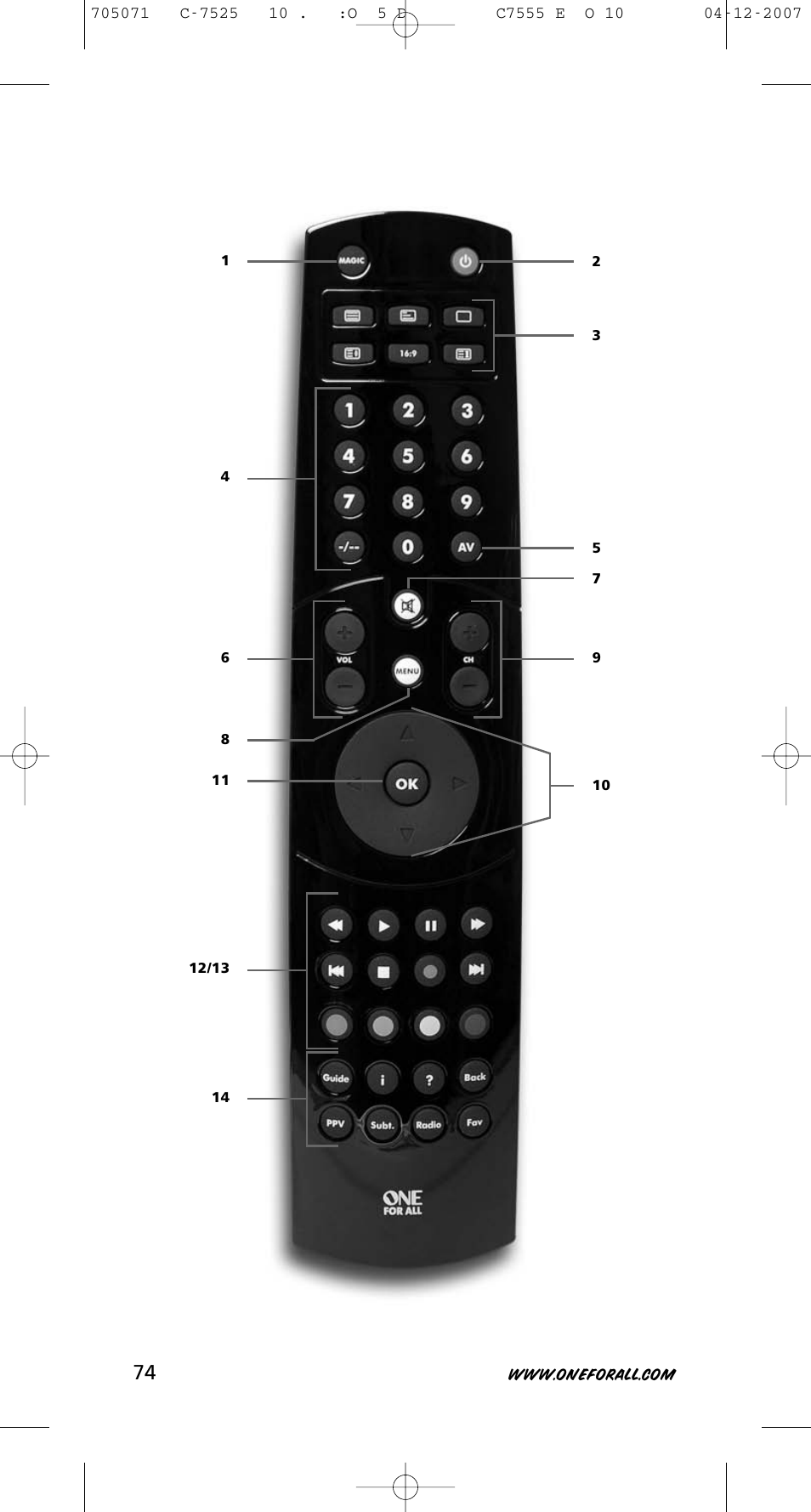 One for All URC-7525 User Manual | Page 75 / 107