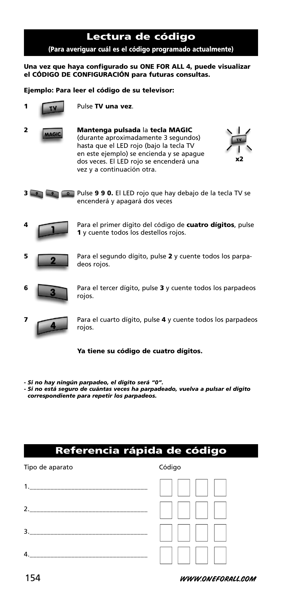One for All URC-3740 User Manual | Page 154 / 186