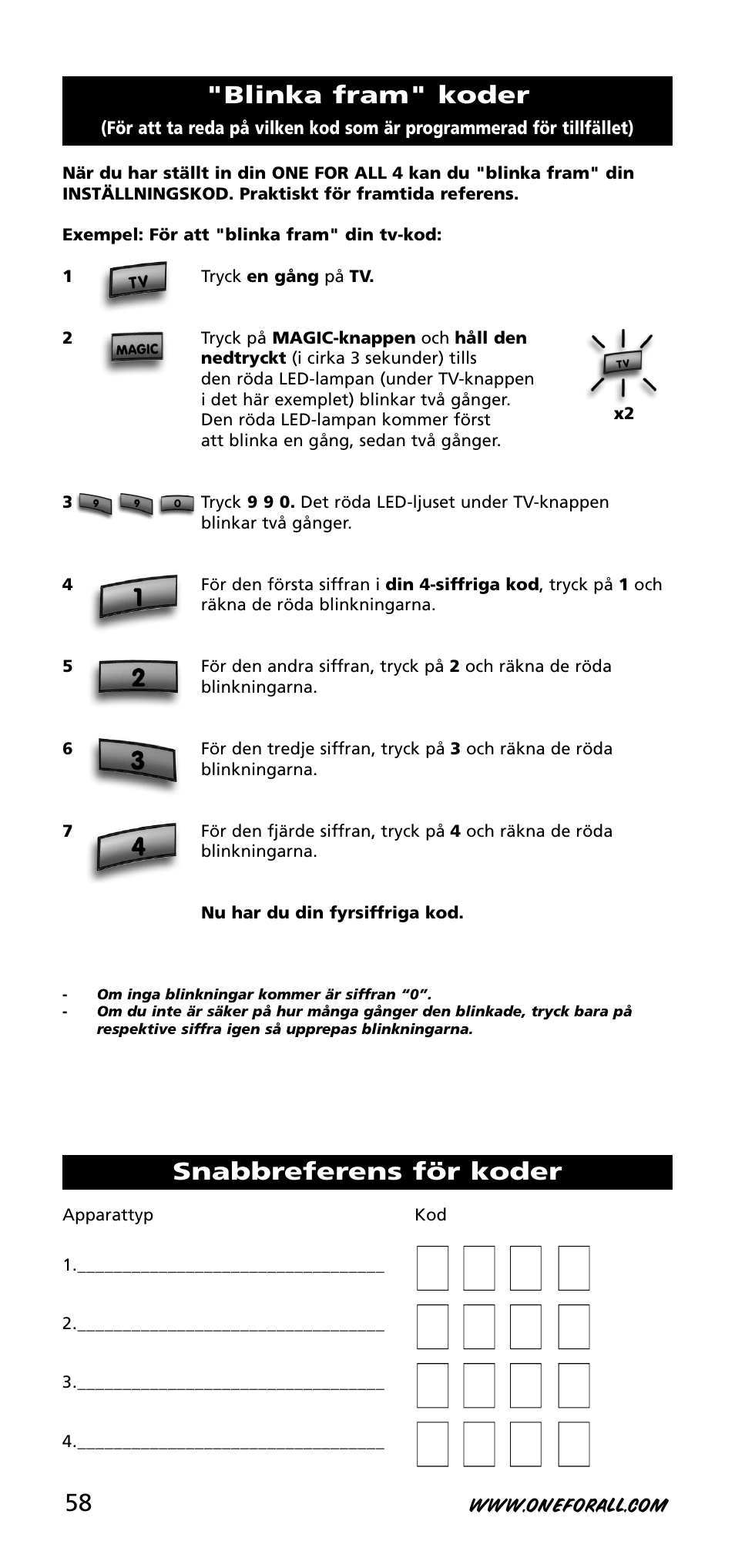 One for All URC-3740 User Manual | Page 58 / 186