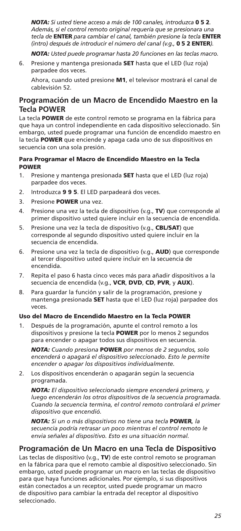 One for All URC8820N User Manual | Page 25 / 34