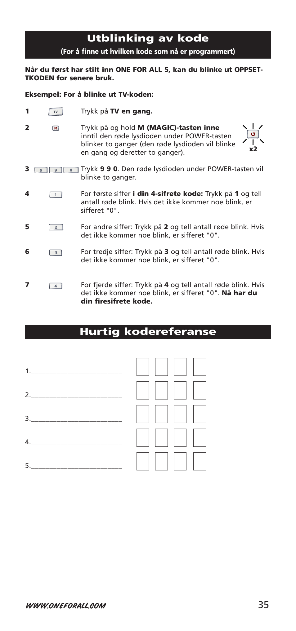 One for All 704918 User Manual | Page 35 / 168