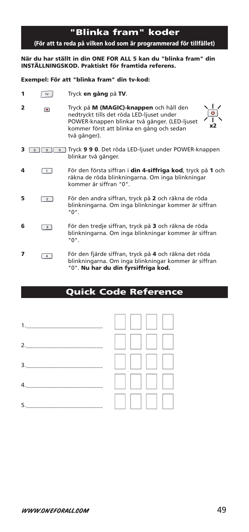 One for All 704918 User Manual | Page 49 / 168