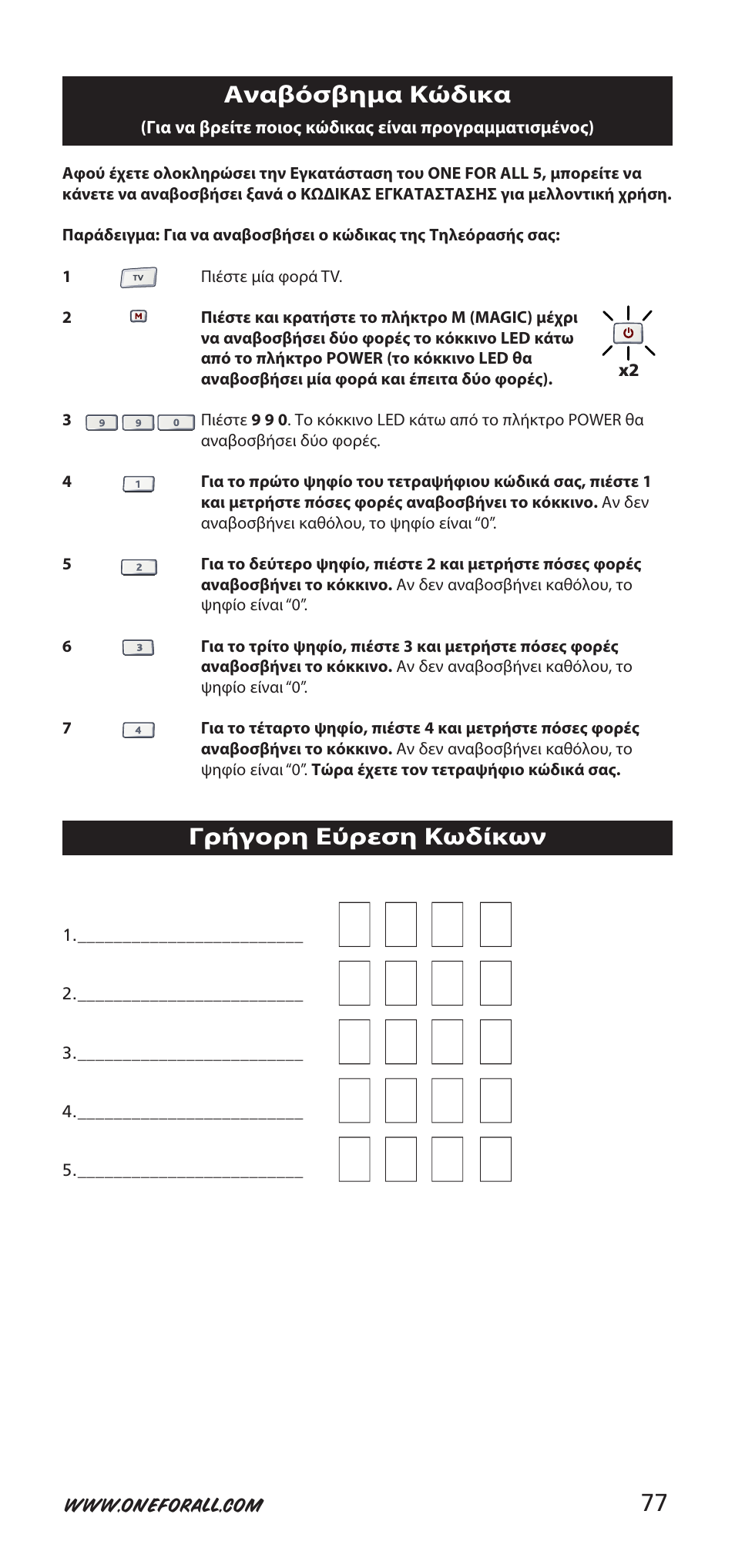 One for All 704918 User Manual | Page 77 / 168