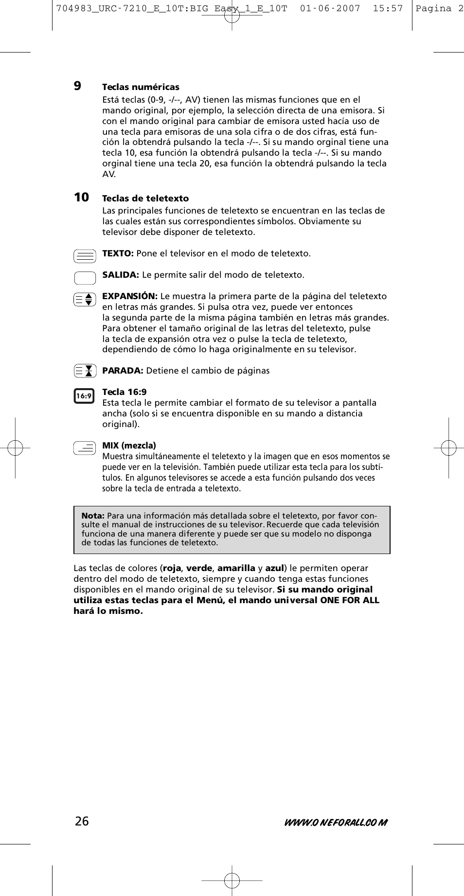 One for All URC-7210 User Manual | Page 26 / 86