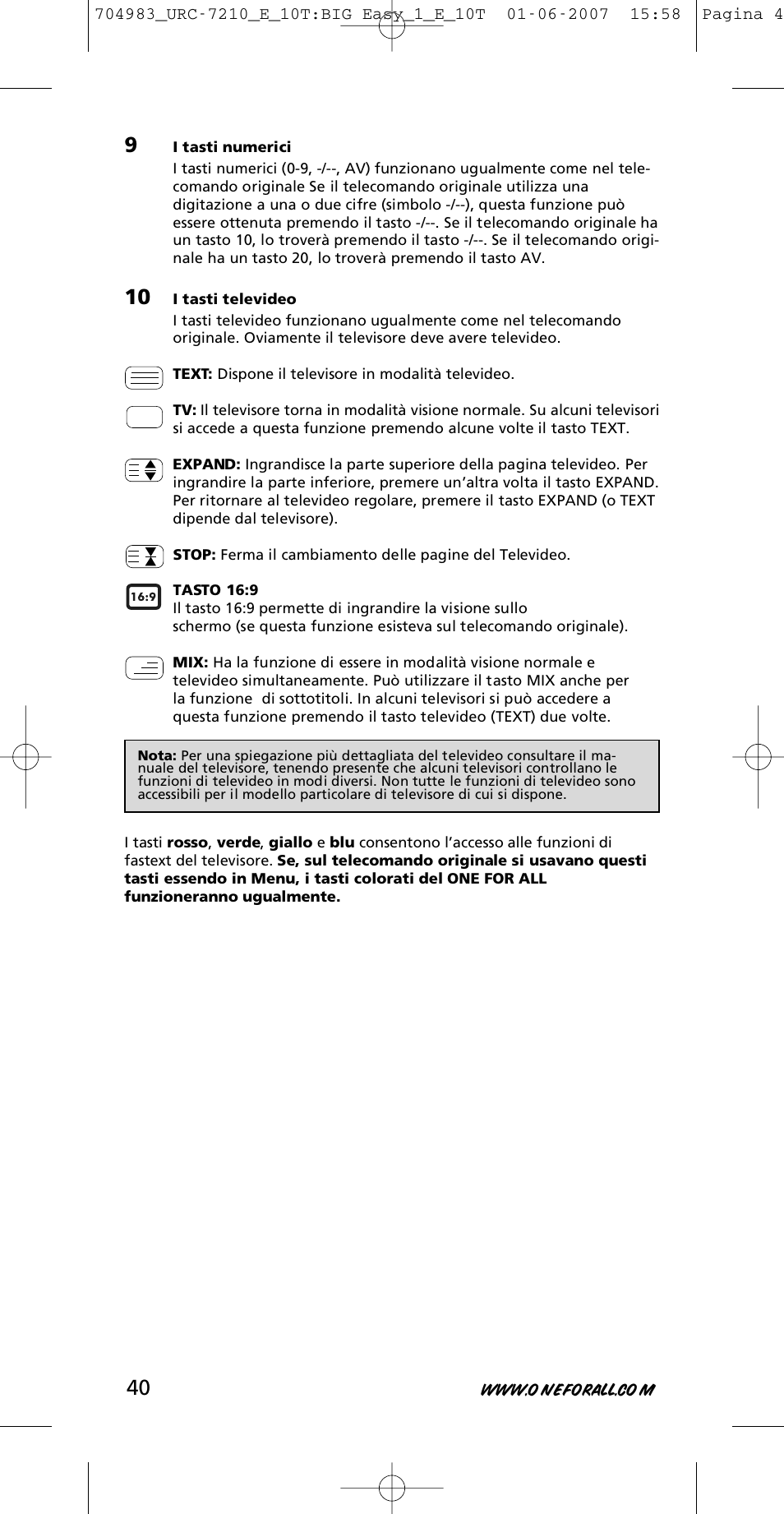 One for All URC-7210 User Manual | Page 40 / 86