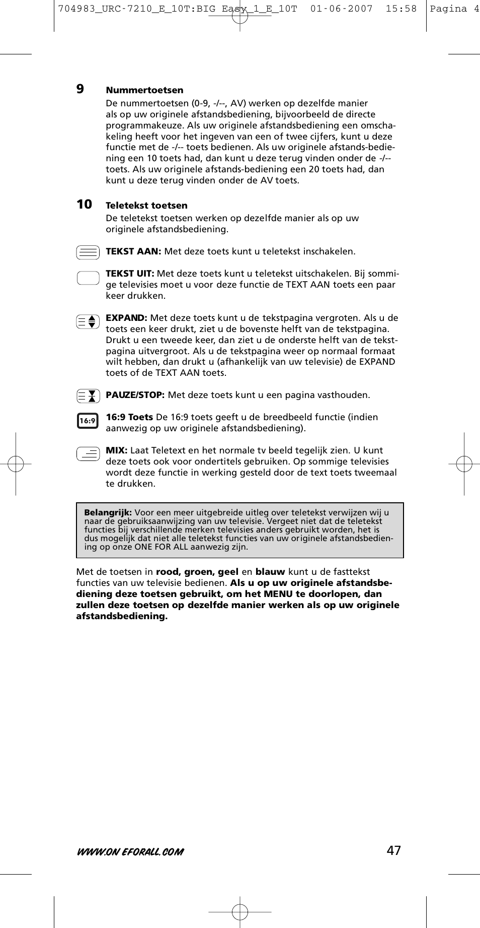 One for All URC-7210 User Manual | Page 47 / 86