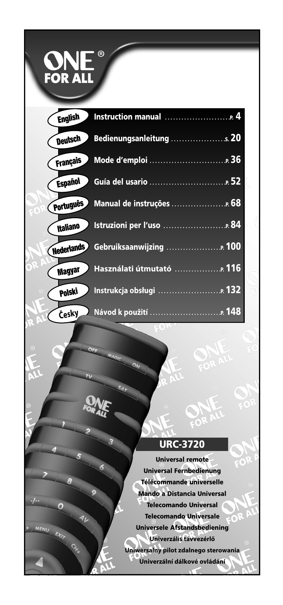 One for All URC-3720 User Manual | 166 pages