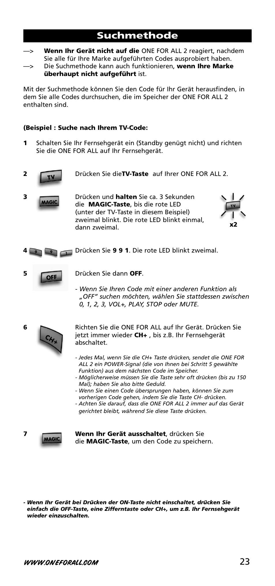 23 suchmethode | One for All URC-3720 User Manual | Page 23 / 166