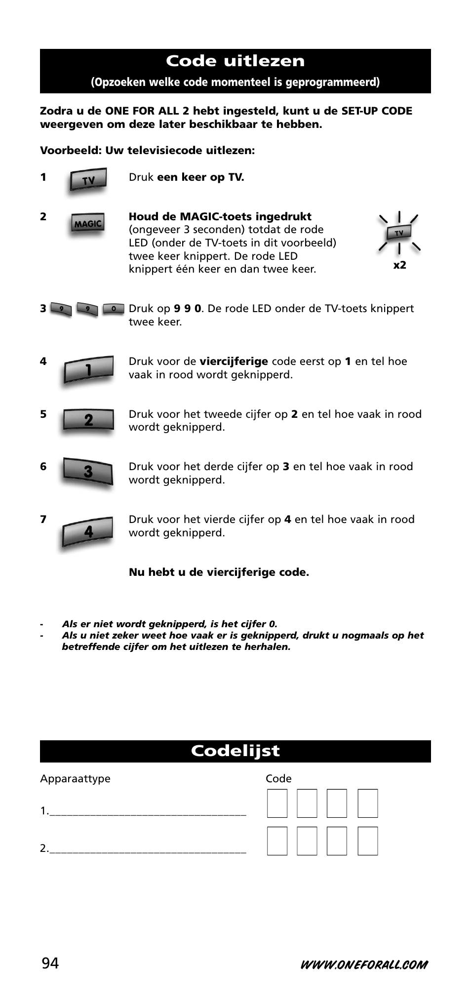 One for All URC-3720 User Manual | Page 94 / 166