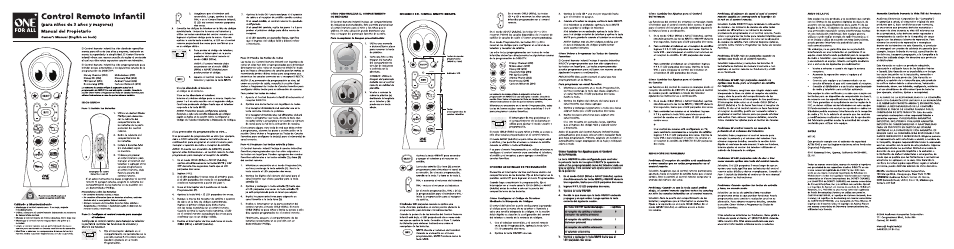 One for All OARK02R User Manual | Page 2 / 2