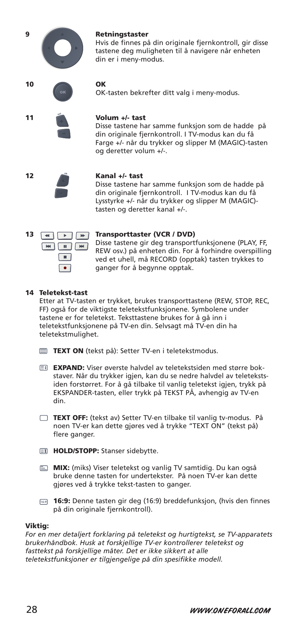 One for All URC-7940 User Manual | Page 28 / 148