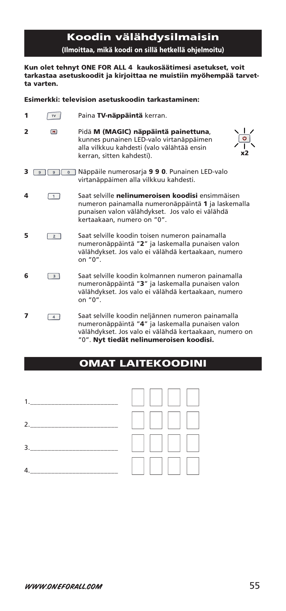 One for All URC-7940 User Manual | Page 55 / 148
