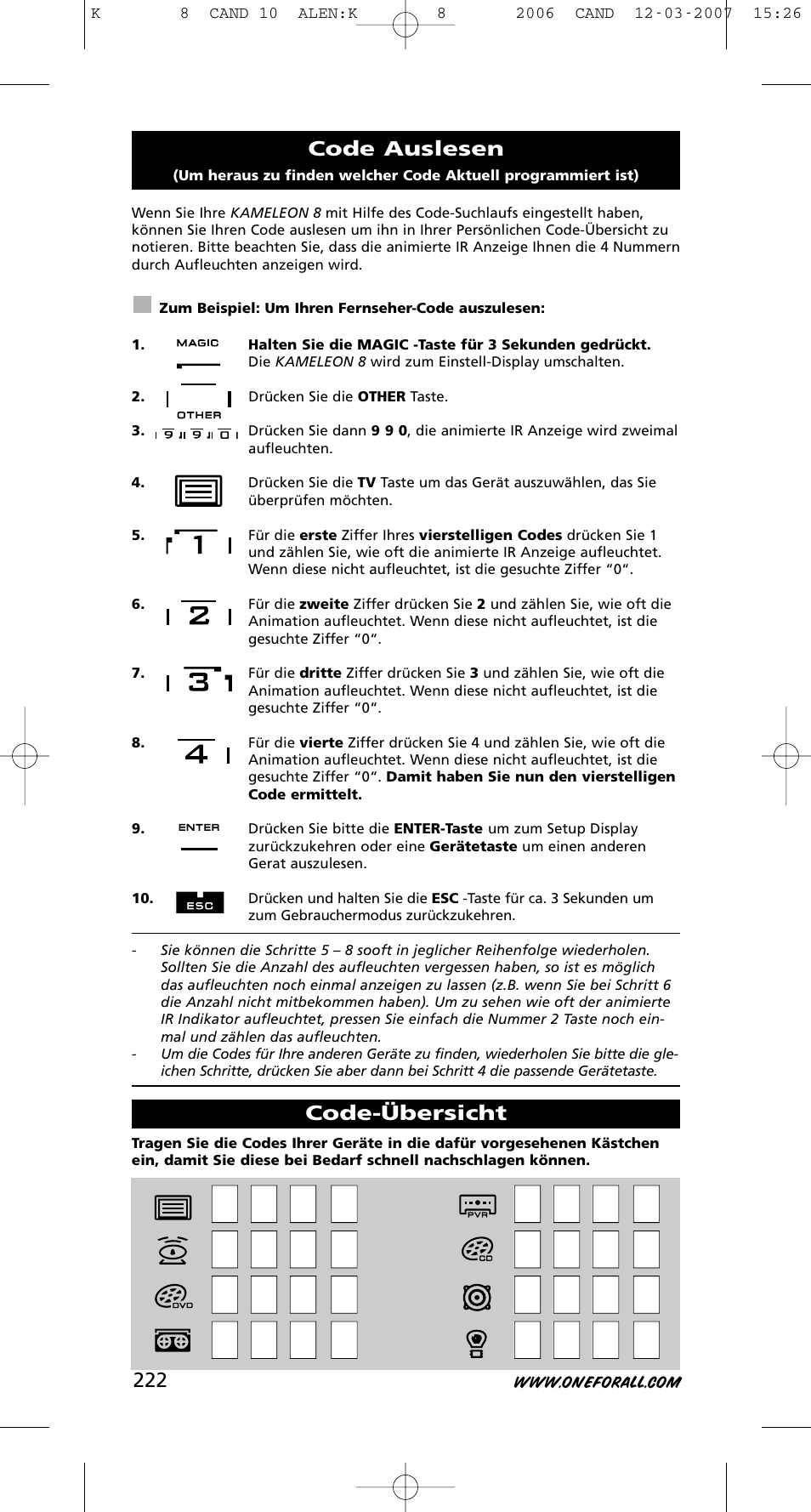One for All KAMELEON URC-8308 User Manual | Page 223 / 293