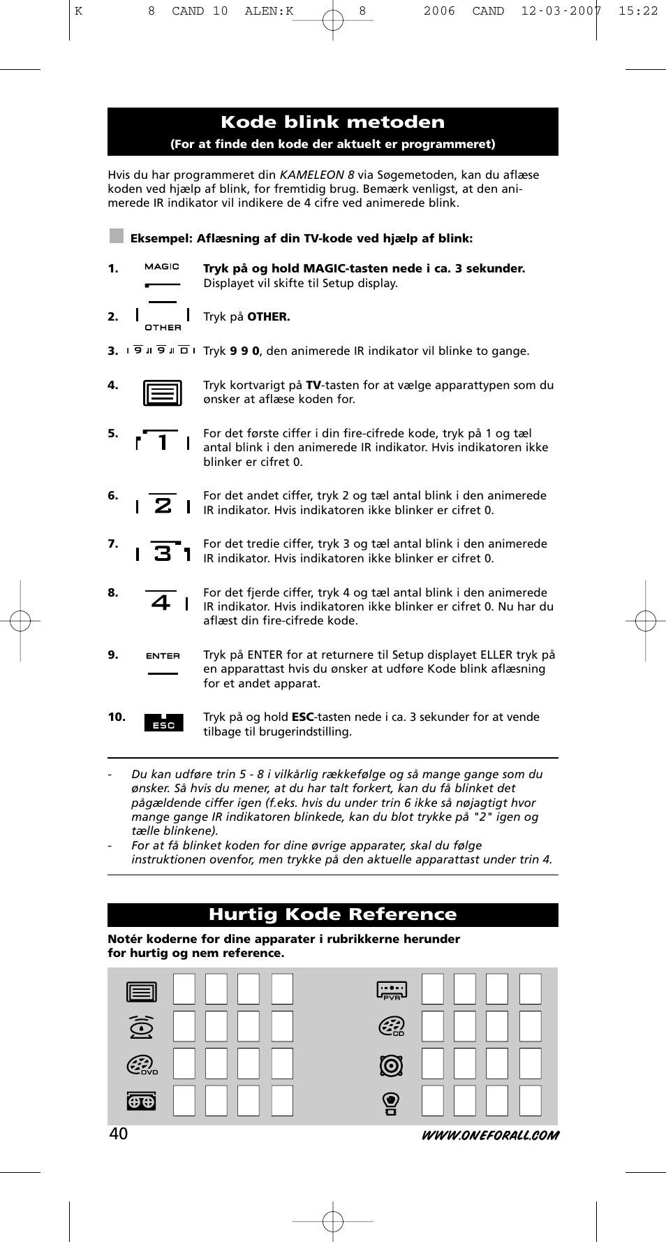 One for All KAMELEON URC-8308 User Manual | Page 41 / 293
