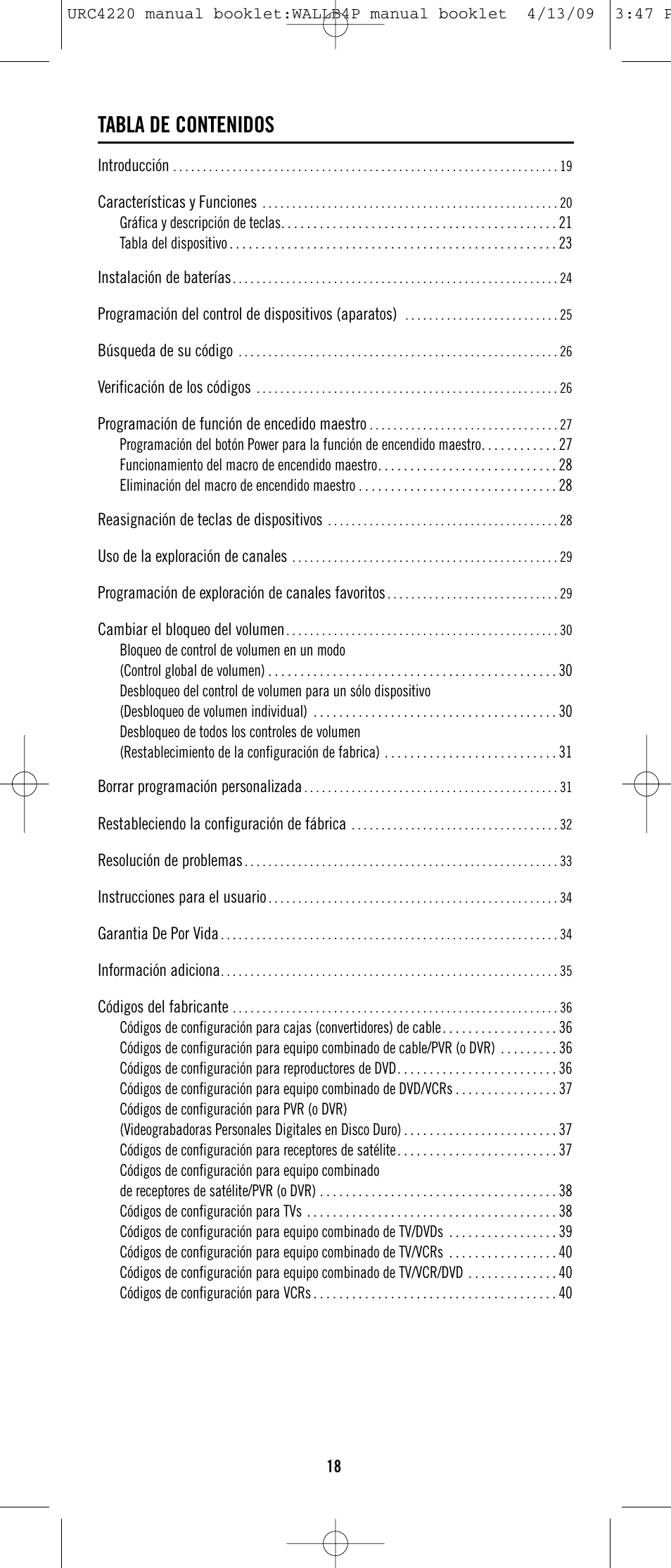 One for All URC-6131 User Manual | Page 17 / 40