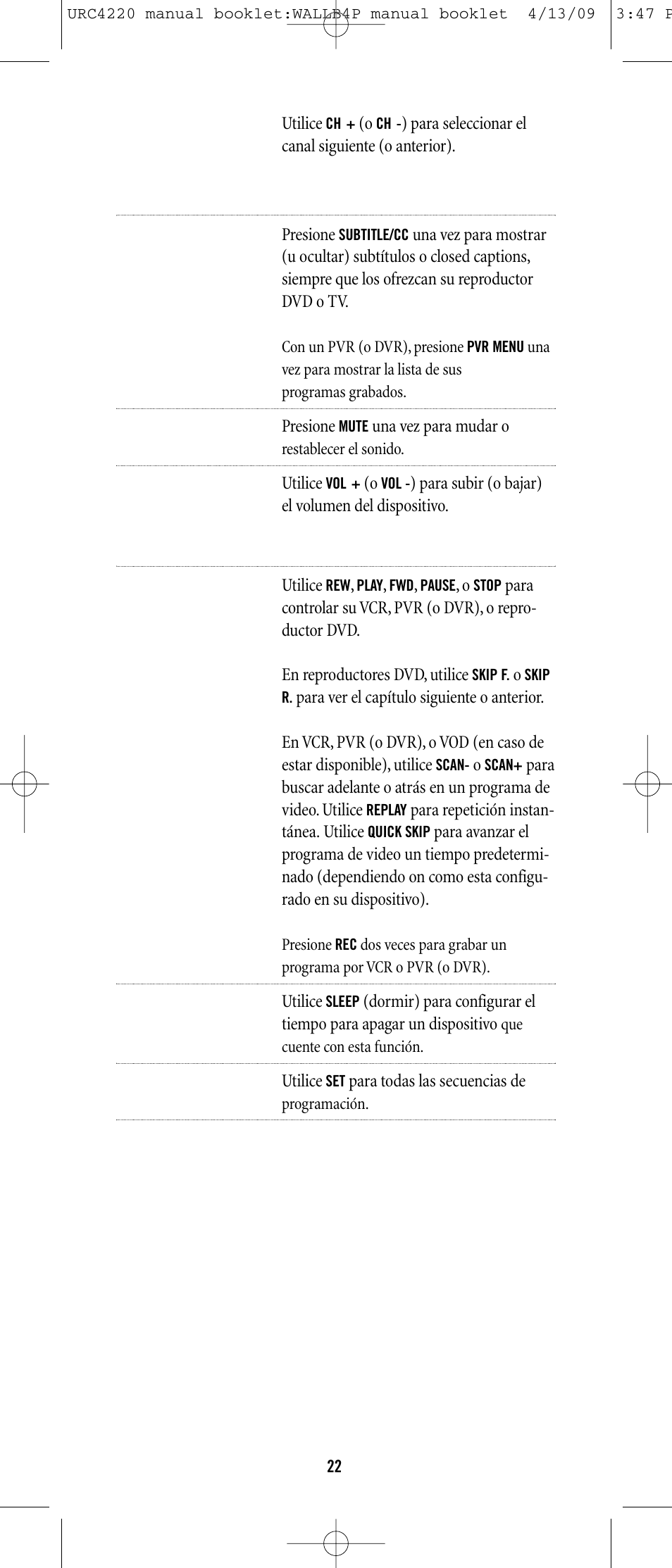 One for All URC-6131 User Manual | Page 21 / 40