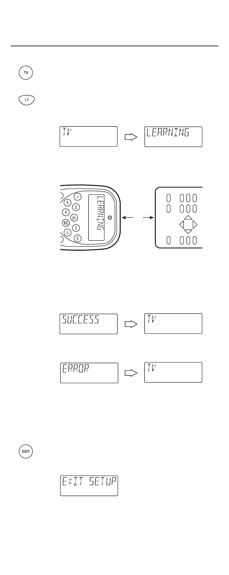 Using learning, Programming a learning key (continued) | One for All (URC-8910) User Manual | Page 30 / 76