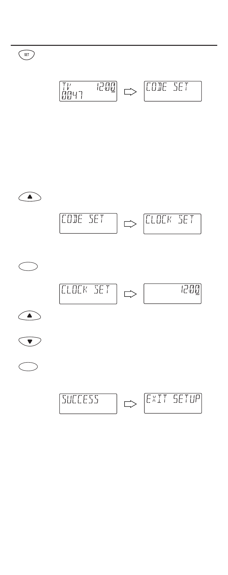 Setting the clock | One for All (URC-8910) User Manual | Page 5 / 76