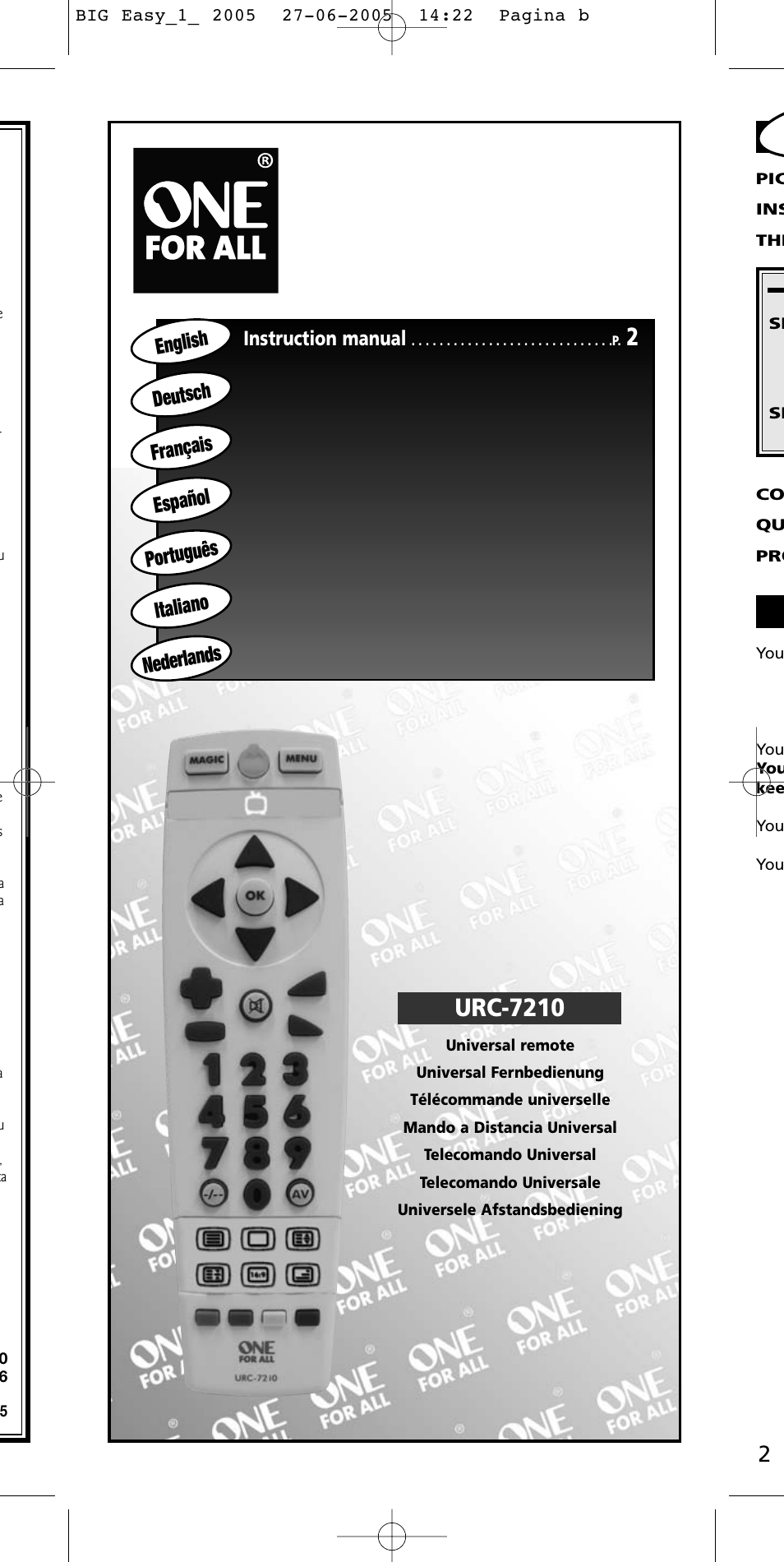 One for All Univeral Remote User Manual | 17 pages