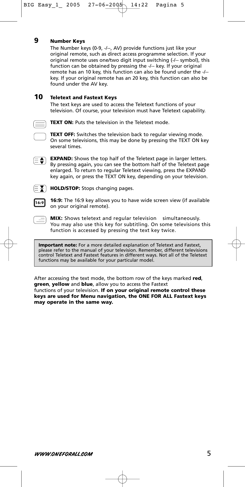 One for All Univeral Remote User Manual | Page 5 / 17