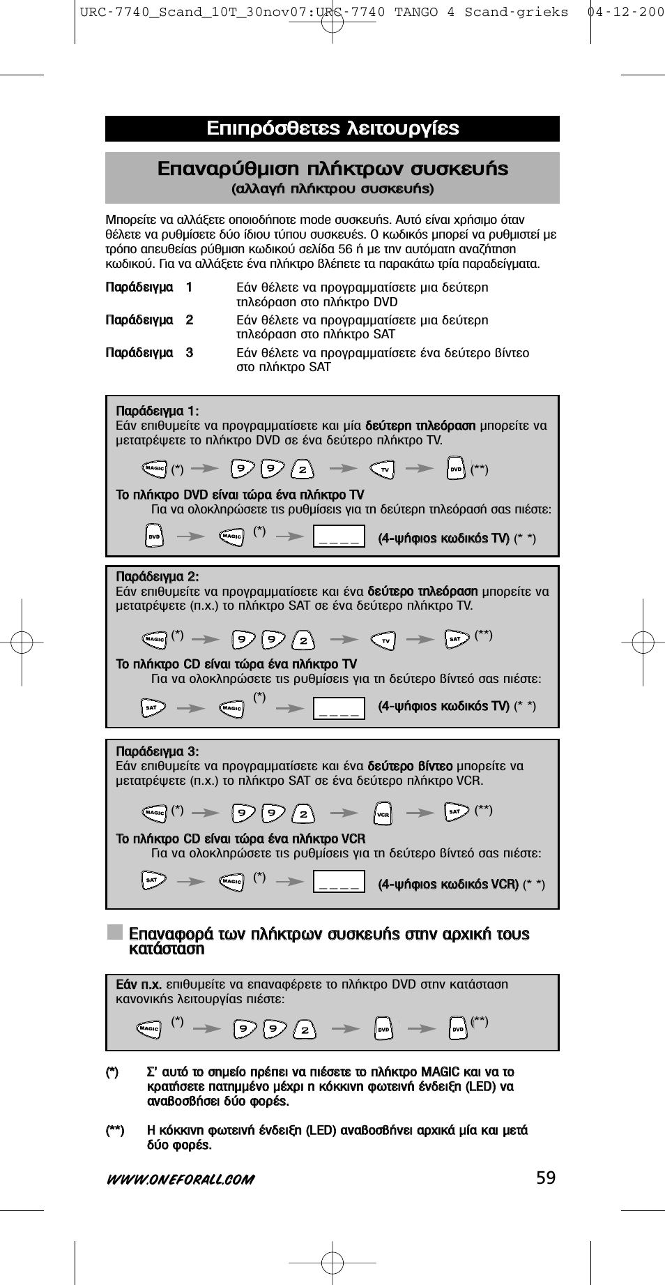 One for All URC-7740 User Manual | Page 59 / 118