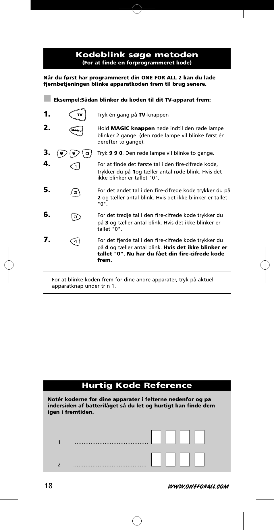 One for All URC-7721 User Manual | Page 18 / 116