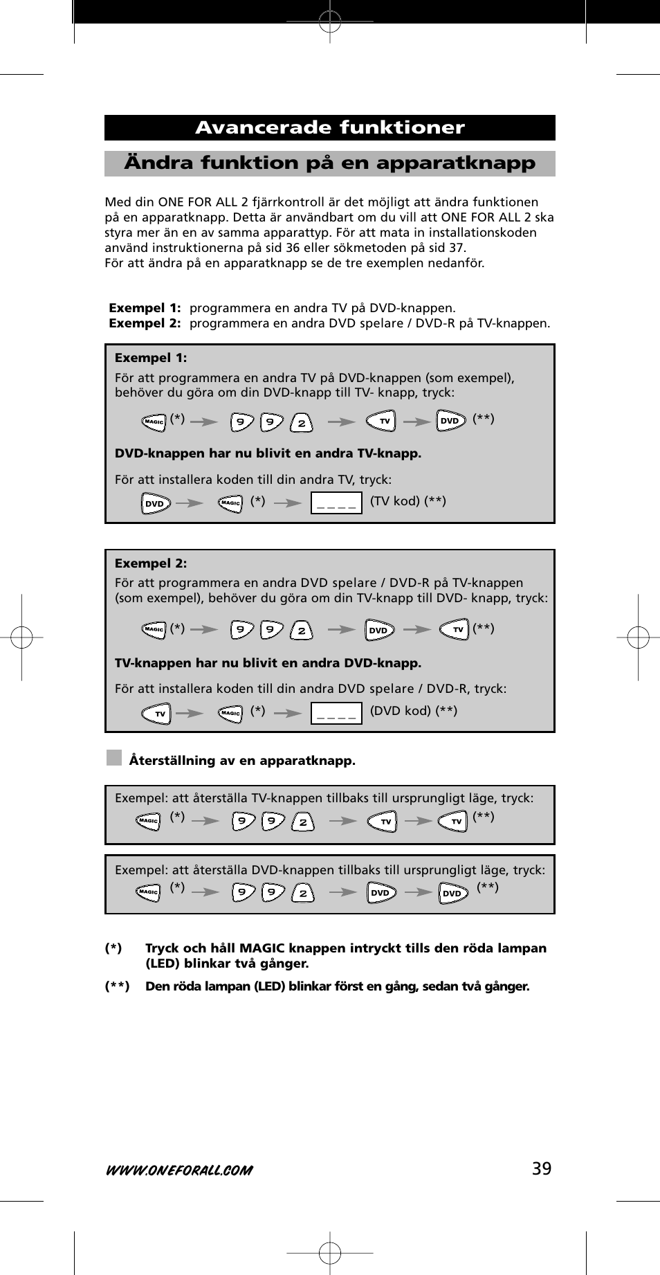 One for All URC-7721 User Manual | Page 39 / 116