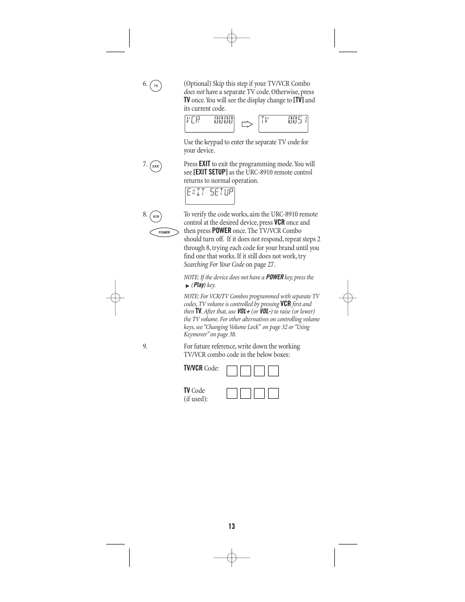 One for All (URC-8910) User Manual | Page 13 / 77