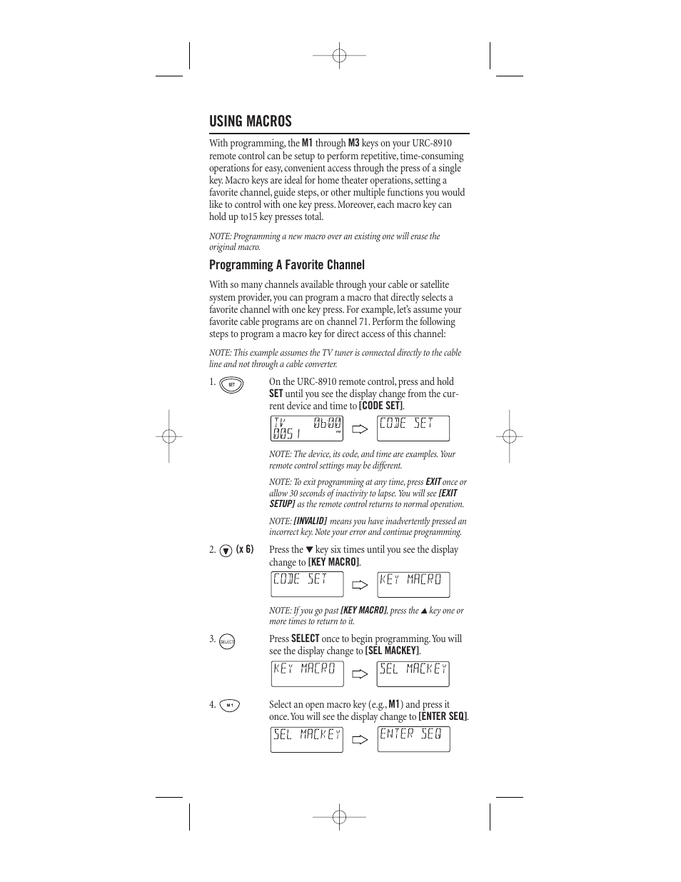 Using macros | One for All (URC-8910) User Manual | Page 21 / 77